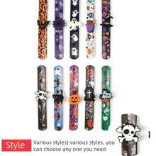 10/50 Pieces Halloween Clapping Ring Bracelet, Clapping Bracelet Set, Teen Halloween Party Gifts, Wholesale Halloween Party Supplies Clapping Band, Clapping Bracelet - Multicolor - View 5