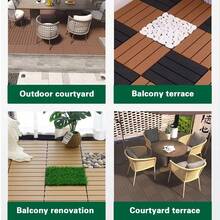 Weatherproof Interlocking Plastic Deck Tiles, Square DIY Modular Patio Flooring Waterproof Drainage Floor Tiles For Balcony, Terrace, Porch, Poolside & Garden - Multicolor - View 5