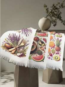Made In Turkey - 4 Piece Digital Printed Fade-Resistant Towel – 40x70 Cm, Soft & Vibrant Cotton Hand And Face Towel