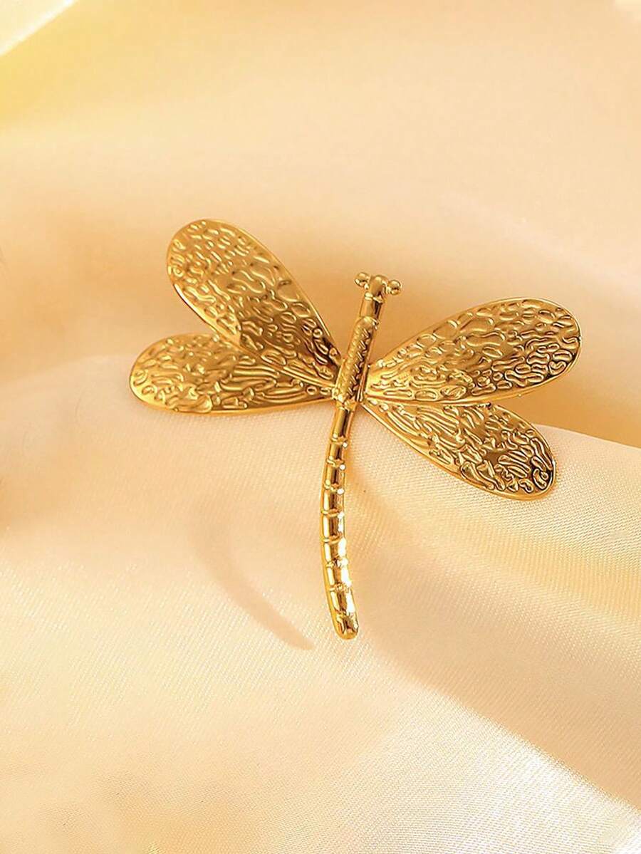 1pc Fashionable Insect Texture Dragonfly Brooch For Women - Dragonfly Brooch - View 1