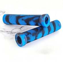 [防震防滑] 防震防滑自行车车把握把 138 毫米 X 22.2 毫米纹理橡胶，增强控制力，九种鲜艳颜色自行车握把适合所有骑手