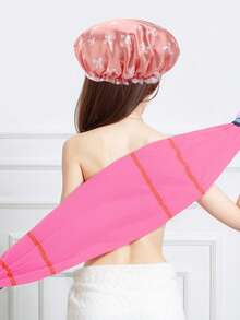 Mũ tắm hai lớp chống thấm nước, mũ trùm tóc co giãn dùng khi tắm cho nam, nữ và người lớn, mũ che mặt chống dầu mỡ (chỉ dùng khi tắm để ngăn tóc ướt, không thích hợp để ngủ), mũ ngủ. - Nhiều màu - Xem 12