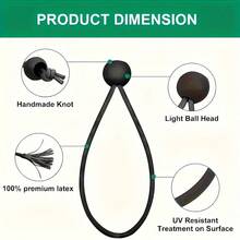 10/20 件套弹力绳球套装，防护乳胶固定绳，多用途弹力绳套装带球，易于组装，适用于防水面料、帐篷、货物和户外使用