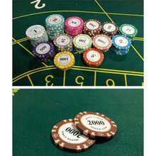 500ct. Monte Carlo Poker Club 14g Clay Chip Set W Case - như hình ảnh - Xem 7