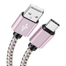 C Charger Cable 60w Fast Charging USB Type C Cables Nylon Braided USB A To USB C Android Charger Cord Compatible With Samsung Galaxy S25 S24 S23 S22 S21 S20 Ultra S20+ Note 20 10 S10 S9 Plus A12 A11 A52 OnePlus Pixel 6 5 4 4a 3a XL