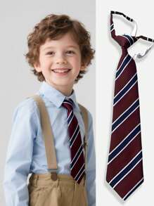 3 Stücke Schulanfang weiß gestreifter Preppy abnehmbare Schleife und Krawatte Kombination Welpe Schulanfang