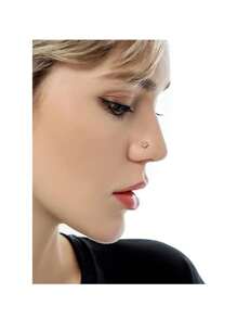 Set de 10 piezas Anillos de nariz elegantes y sexys de acero inoxidable con piedras de circonita cúbica sintética, estilo hip hop con pasadores para perforaciones corporales, para uso diario o fiestas para mujeres