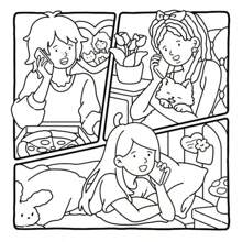 Deluxe 30-Page Thick Paper Girl Bestie Theme Coloring Book For Adults & Teens - Relaxing Art Relax With Intricate Funny Daily & Travel, Playful Scenes - Perfect For Thanksgiving, Easter, Christmas, Birthdays, Relax Activity | Artistic Coloring Book, Adult Coloring Books School Supplies,Back To School