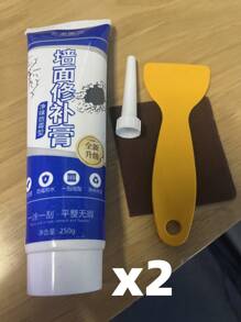 1/2pcs Drywall Patch Repair Kit With Scraper, Wall Spackle Repair Paste, Wall Mending Agent Quick And Easy Solution To Fill The Holes For Home Wall, Plaster Dent Repair And Wood Scratch Repair