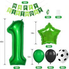 25 Stücke Kinder Metallische Zahlen, Stern, Herz-förmige Folienballons Set, Kleinkind Geburtstags Party Deko Girlande