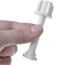 2 tornillos de fijación de la tapa del inodoro, adecuados para tornillos de asiento de inodoro integrados en el baño - Blanco - Ver 4