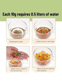 60,000 piezas Perlas de agua de colores, perlas de gel de agua para llenar jarrones, decoración navideña, centro de mesa para bodas, regalo perfecto