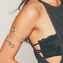 1pc New Fashion Punk Metal Spiral Bracelet Armlet