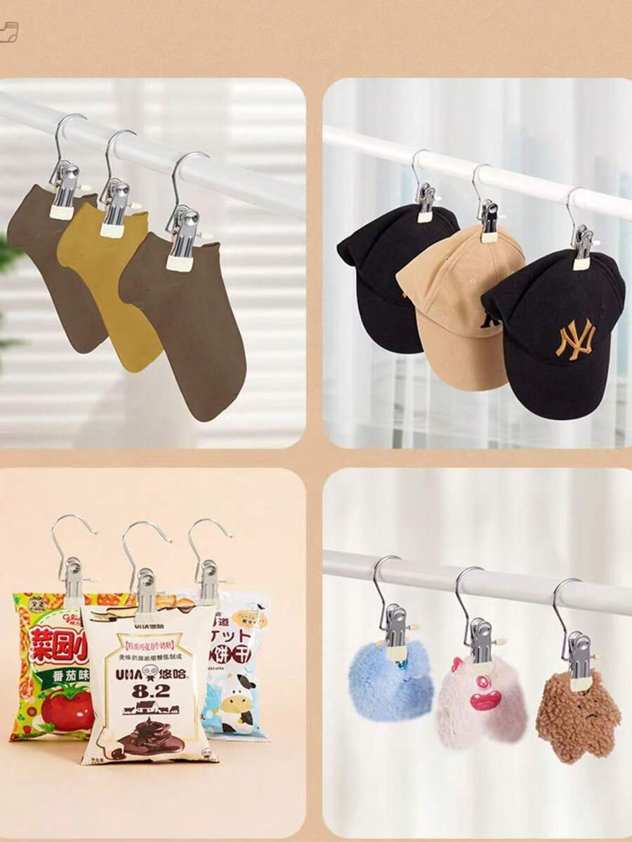 1pc.5pcs.10pcs.Home Multifunctional Hook Clip, Wardrobe Organizer Clip, Food Sealing Clip