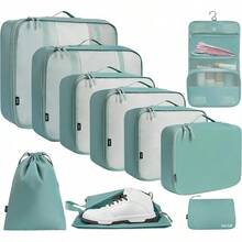 6/8/10 Set Packing Cubes For Travel Luggage Organizer - 10-dusty Blue - View 12