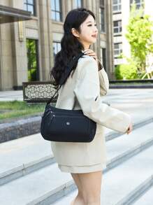 Nova Bolsa de Viagem Casual e Externa de Grande Capacidade, Leve e À Prova d'Água, com Bolsos Múltiplos, Moda Transversal Elegante para Mulheres