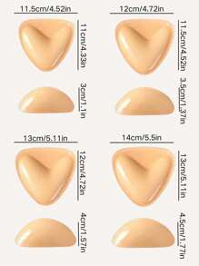 ZBEIAIR 1 Pair Double Sided Sticky Push Up Bra Inserts - Reusable Adhesive Bra With Padding - Sticky Bra For Dresses Bikinis Bra Inserts - Multicolor - View 7