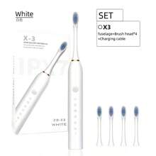 Upgraded Electric Toothbrush USB Rechargeable Toothbrush With 4 Brush Heads 42000 VPM Whitening 6 Cleaning Modes 2 Min Smart Timer 60 Days Endurance