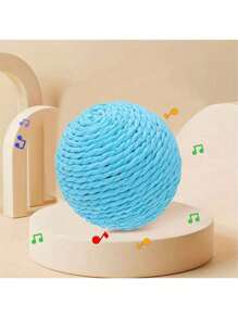 1 szt. Zabawka do drapania dla kota, interaktywna zabawka dźwiękowa, zabawka do żucia odporna na zarysowania, towarzysz zwierząt domowych, ciekawa zabawka z sizalu, odpowiednia dla kotów do gonienia i zabawy zabawkami