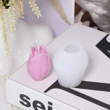 优雅的 3D 玫瑰、郁金香和牡丹硅胶模具 - 适用于蜡烛/树脂/石膏/粘土 | DIY 花卉工艺品、家居装饰和礼品制作