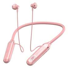 1 件磁性设计按钮控制柔软舒适硅胶灵活颈带 HiFi 立体声无线耳机，时尚无线音乐耳机，播放时间长达 50 小时 - 彩色 - 查看 11