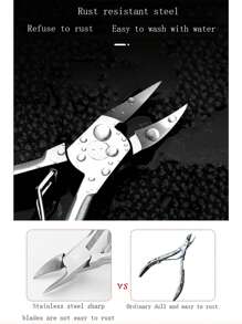 Pinza speciale con becco d'aquila, pinza per unghie, tronchesino per unghie dei piedi con ampia apertura, taglia unghie, taglia unghie, taglia unghie, taglia unghie, pinza obliqua per punte delle dita dei piedi
