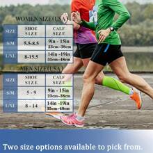 1 paire de chaussettes de compression pour la circulation sanguine unisexe, 15-20 mmHg, meilleur soutien pour les sports, la course, le cyclisme