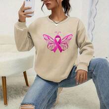 1/2/3 Pcs Breast Cancer Awareness Pink Ribbon Hot Press Decal - White Plastic Butterfly Pattern Heat Transfer Sticker For Jeans, Shirts, Hoodies, Canvas Bags - Customizable Ribbon Support - Multicolor - View 7