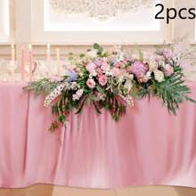 1/2 Pc Ivory White Tablecloth 58*102 Inch, Soft & Smooth, Suitable For Engagement, Party, Banquet, Dinner, Meeting, Celebration, Ceremony Decor