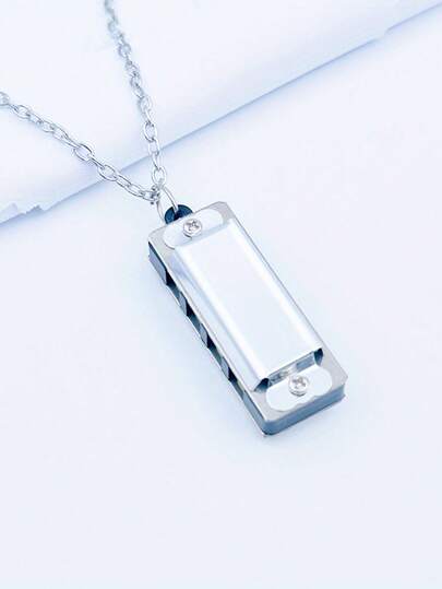 Mini collar de armónica: adorable mini collar de armónica, perfecto para regalos de fiestas musicales, 1 linda mini armónica con 4 agujeros