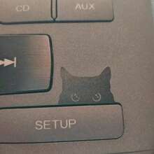 Cat Peeker Decal, Car Decal, Black Cat Peeker Sticker, Blank Button, Vinyl Decal, Car Stickers, Vinyl Stickers, Eject Sticker, Cat Deca - One-size - View 6