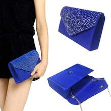 New Ladies Evening Handbags Bridal Wedding Bag Handbag - Royal Blue - View 6