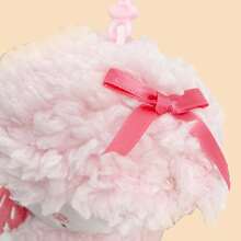 Miniso 1个三丽鸥草莓毛绒钥匙扣，蓬松设计，草莓元素，附带钢琴键，可挂在包包上，适合作为朋友的生日或节日礼物 - 粉色 - 查看 4