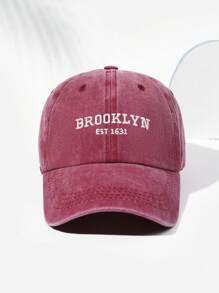 1 Stück Unisex BROOKLYN EST 1631 bestickte Vintage Baseball Kappe, atmungsaktiv mit UV-Schutz, personalisiert minimalistisch geeignet für Outdoor Sport, Wandern, Alltagstragen, verstellbare Größe, modisch vielseitig, Geschenk für Festivals