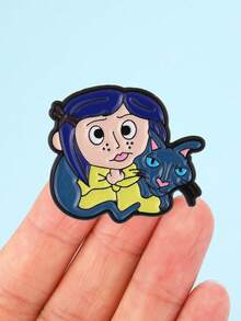 1 件可爱胸针、锌合金徽章、卡通别针、背包、帽子、夹克、时尚装饰首饰适合赠送给朋友