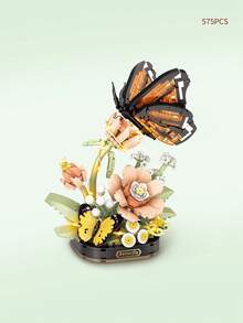 Klocki LOZ Mini Bricks Biedronka, Pszczoła, Wieczny Kwiat, Uroczy model owada, Dekoracja biurka dla dorosłych, Prezent na święta/Boże Narodzenie