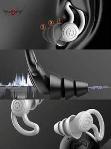 2 件降噪耳塞，NRR 40dB 超舒适硅胶可重复使用耳塞，适合睡眠、打鼾、游泳、学习、音乐会、降噪和听力保护 - 均碼 - 查看 9