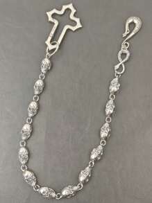 Y2K Neo-Gothic Cross Snake's Body Skull Pants Chain Retro Men And Women Fashion One's Waist Luxury Accessories Hip Hop Jewelry