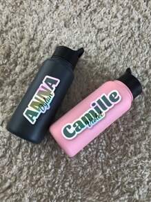 Personalized Name Tumbler - Custom Skinny Tumbler Cup With Straw - Custom Name Gift,Personalized Name Decals - Custom Name Decals - Wedding Decals - Name Stickers,Back To School Gift.