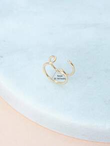 1pc Fake Double Piercing, Nose Cuff No Piercing Needed, Double Hoop Piercing Imitation, Minimalist Jewelry