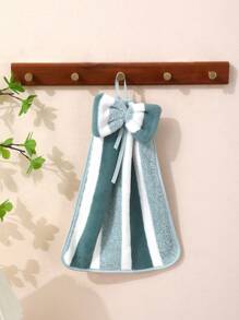 1pc Coral Fleece Thick Hand Towel, Absorbent Quick Dry Dish Cloth, Suitable For Bathroom, Kitchen, Living Room Decor