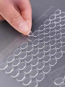 200 片装透明纳米亚克力双面胶带 - 防水、可移除、适用于海报和博物馆展示，易于剥离并粘贴回学校