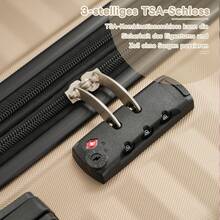 Three-Piece Suitcase, 20/24/28 Inches, – Expandable Large Capacity (L & XL) + Foldable Cup Holder (M), ABS Material, TSA Lock, 360° Swivel Double Wheels, Family Travel Suitcase