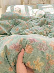 3pcs Vintage Ink Painting Print Duvet Cover Set (1pc Duvet Cover + 2pcs Pillow Cases), 100% Polyester, Machine Washable, No Filler