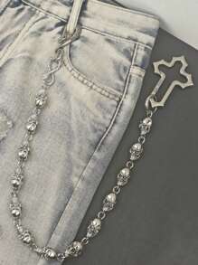 Y2K Neo-Gothic Cross Snake's Body Skull Pants Chain Retro Men And Women Fashion One's Waist Luxury Accessories Hip Hop Jewelry