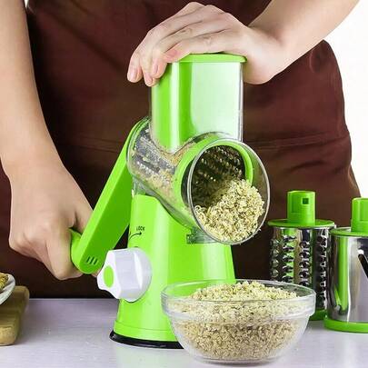 Multifunctional Rolling Vegetable Chopper For Kitchen - Hand-Cranked Shredder And Slicer - Potato Slicer - Cheese Grater