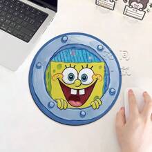 SPONGEBOB Alfombrilla de ratón con diseño de Bob Esponja para juegos eSports, universal para escritorio y computadora portátil, de goma negra, pequeña y antideslizante para la oficina
