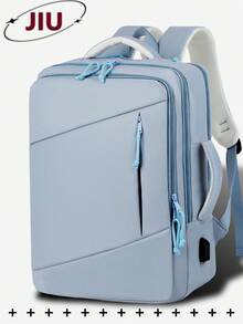 女士多隔层旅行尼龙背包；航空随身行李包；防盗，可装15.6英寸商务笔记本电脑；大容量可扩展旅行包；多口袋轻便书包；多功能书包；