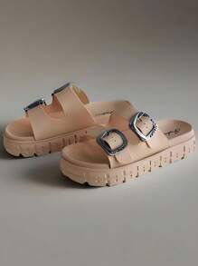 1 Pair Women's Sports Sandals, Cushioned, Suitable For Yoga Pants, Open-Toe, Fashion & Versatile