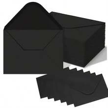 50pcs/Set A6 Kraft Paper Creative Minimalist Triangle Envelope & Letter Paper Card, Brown, White, Black, For Writing Letters, Invitations, Birthday Parties, Christmas Celebration,School Supplies,Back To School